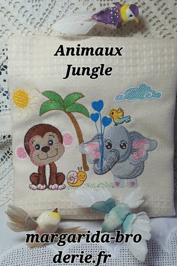 Margarida Broderie - Motifs machines à broder, broderie, FSL, ITH, Appliqués, Redwork, Motifs gratuits - Animaux jungle (avec vidéo)