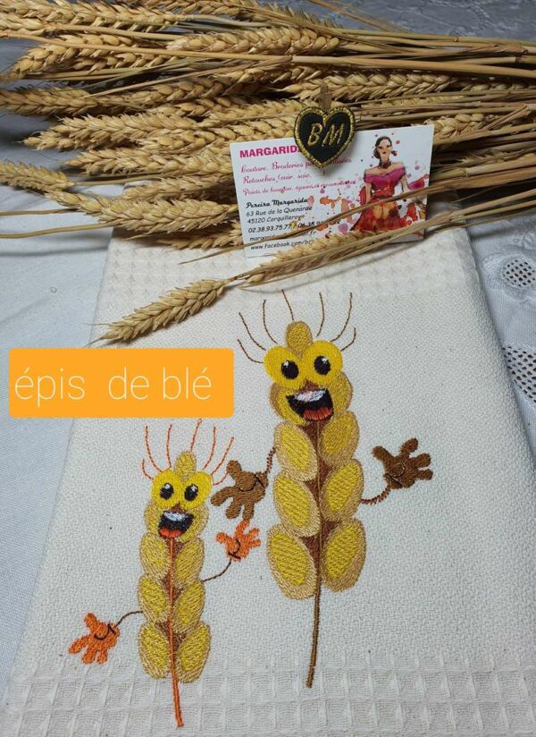 Margarida Broderie - Motifs machines à broder, broderie, FSL, ITH, Appliqués, Redwork, Motifs gratuits - Épis de blé, Maman & bébé