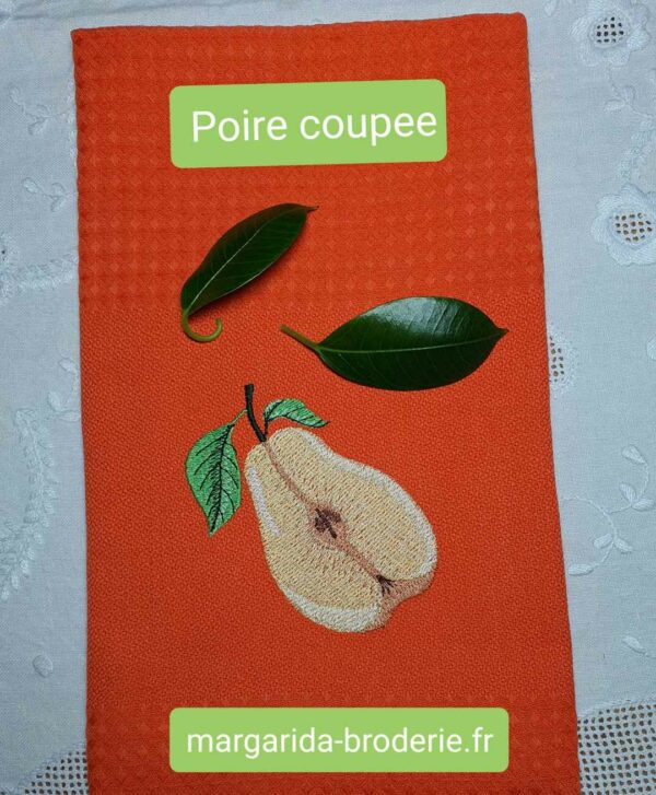 Margarida Broderie - Motifs machines à broder, broderie, FSL, ITH, Appliqués, Redwork, Motifs gratuits - Poire coupée