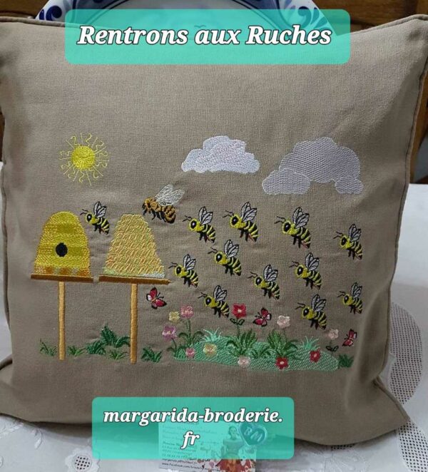 Margarida Broderie - Motifs machines à broder, broderie, FSL, ITH, Appliqués, Redwork, Motifs gratuits - Rentrons aux ruches