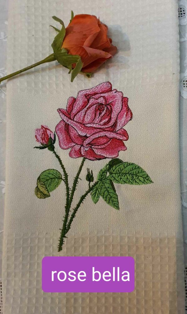 Margarida Broderie - Motifs machines à broder, broderie, FSL, ITH, Appliqués, Redwork, Motifs gratuits - Rose Bella