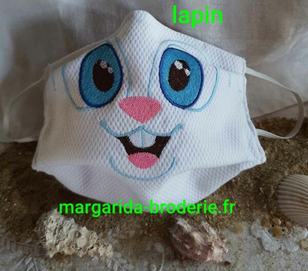 Margarida Broderie - Motifs machines à broder, broderie, FSL, ITH, Appliqués, Redwork, Motifs gratuits - Masque Lapin