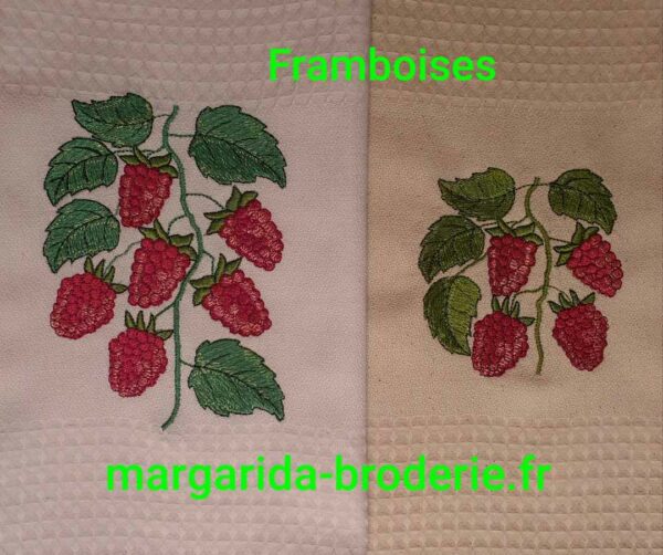 Margarida Broderie - Motifs machines à broder, broderie, FSL, ITH, Appliqués, Redwork, Motifs gratuits - Framboises