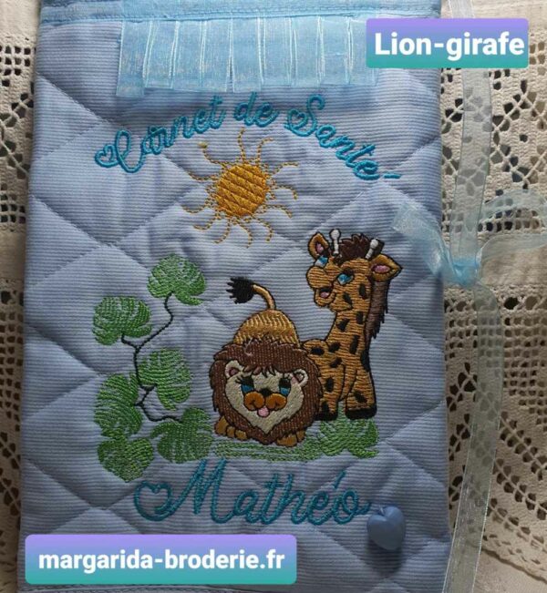 Margarida Broderie - Motifs machines à broder, broderie, FSL, ITH, Appliqués, Redwork, Motifs gratuits - Lion Girafe