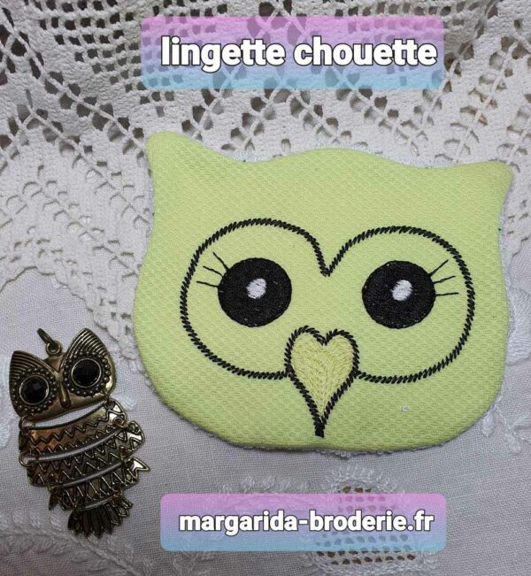 Margarida Broderie - Motifs machines à broder, broderie, FSL, ITH, Appliqués, Redwork, Motifs gratuits - Lingette Chouette (ITH)