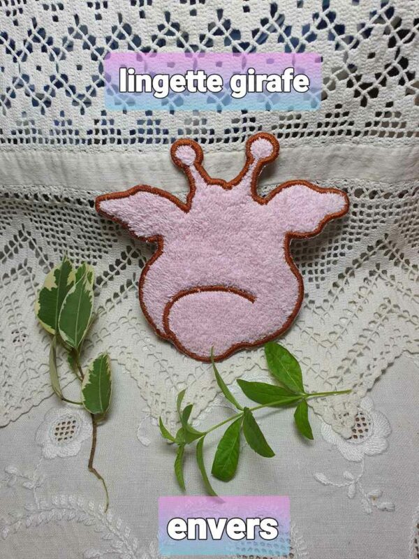 Margarida Broderie - Motifs machines à broder, broderie, FSL, ITH, Appliqués, Redwork, Motifs gratuits - Lingette Girafe (ITH)