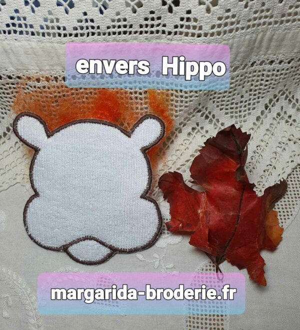 Margarida Broderie - Motifs machines à broder, broderie, FSL, ITH, Appliqués, Redwork, Motifs gratuits - Lingette Hippo (ITH)