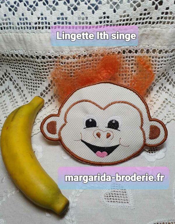 Margarida Broderie - Motifs machines à broder, broderie, FSL, ITH, Appliqués, Redwork, Motifs gratuits - Lingette Singe (ITH)