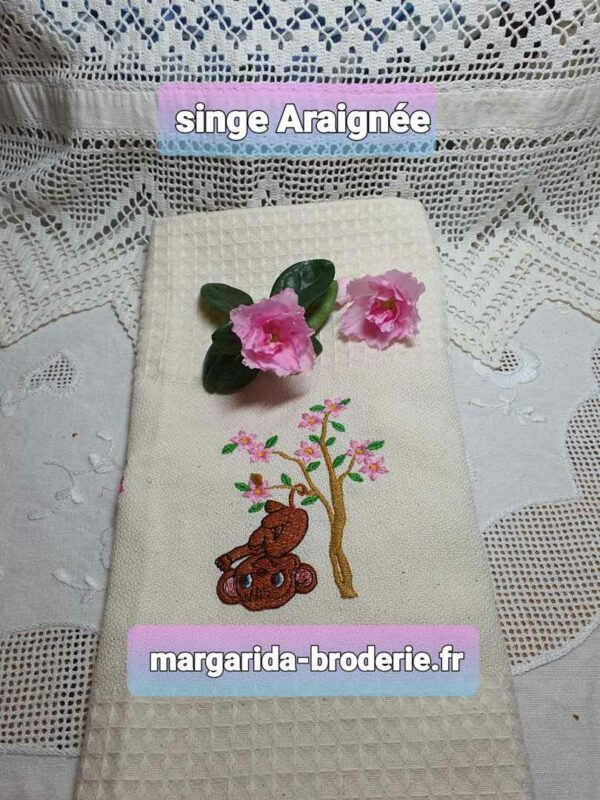 Margarida Broderie - Motifs machines à broder, broderie, FSL, ITH, Appliqués, Redwork, Motifs gratuits - Singe araignée