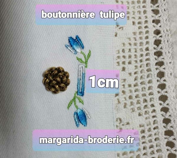 Margarida Broderie - Motifs machines à broder, broderie, FSL, ITH, Appliqués, Redwork, Motifs gratuits - Boutonnière Tulipes