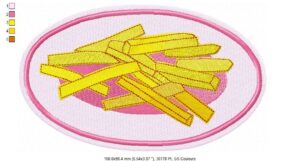 Margarida Broderie - Motifs machines à broder, broderie, FSL, ITH, Appliqués, Redwork, Motifs gratuits - Assiette frites