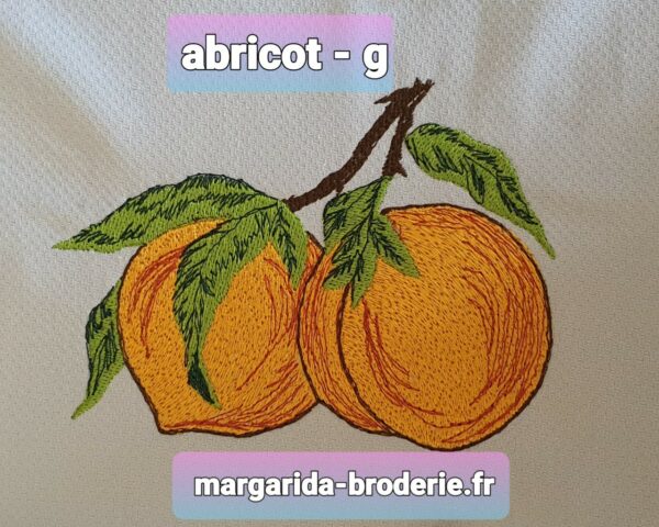 Margarida Broderie - Motifs machines à broder, broderie, FSL, ITH, Appliqués, Redwork, Motifs gratuits - Abricots