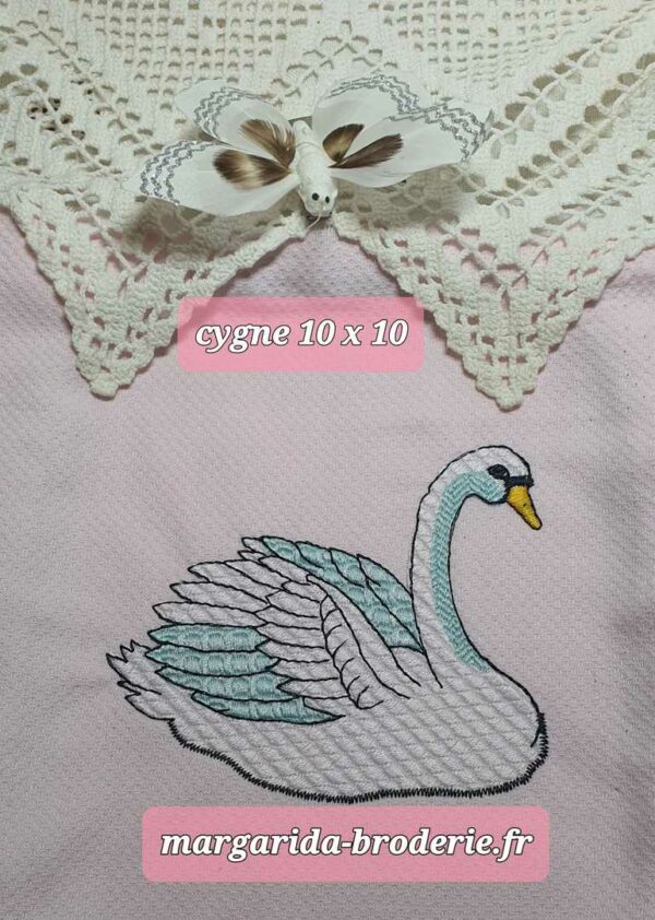 Margarida Broderie - Motifs machines à broder, broderie, FSL, ITH, Appliqués, Redwork, Motifs gratuits - Cygne