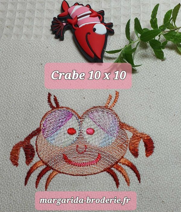 Margarida Broderie - Motifs machines à broder, broderie, FSL, ITH, Appliqués, Redwork, Motifs gratuits - Crabe