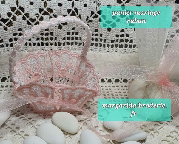 Margarida Broderie - Motifs machines à broder, broderie, FSL, ITH, Appliqués, Redwork, Motifs gratuits - Mariage ruban (Panier FSL) (avec vidéo)