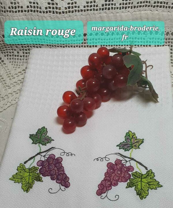 Margarida Broderie - Motifs machines à broder, broderie, FSL, ITH, Appliqués, Redwork, Motifs gratuits - Raisins rouges