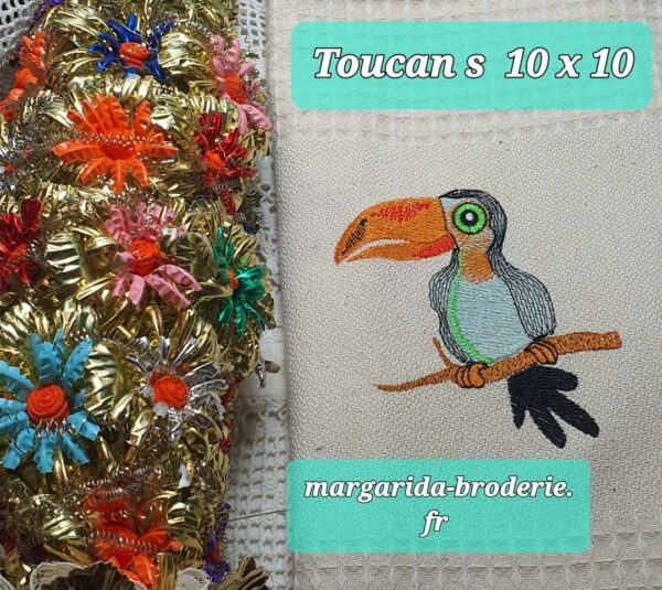 Margarida Broderie - Motifs machines à broder, broderie, FSL, ITH, Appliqués, Redwork, Motifs gratuits - Toucan