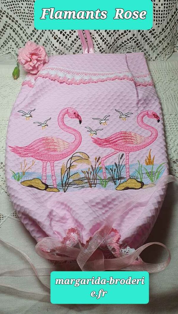 Margarida Broderie - Motifs machines à broder, broderie, FSL, ITH, Appliqués, Redwork, Motifs gratuits - Flamants roses