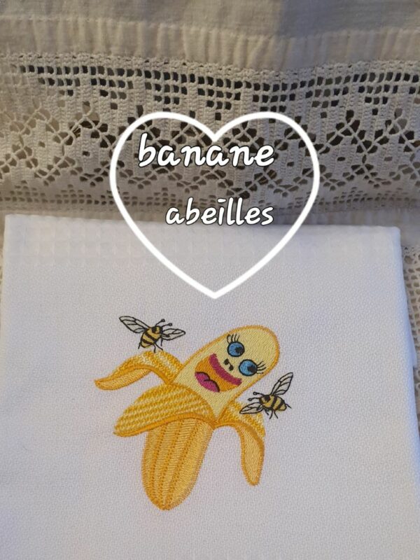 Margarida Broderie - Motifs machines à broder, broderie, FSL, ITH, Appliqués, Redwork, Motifs gratuits - Banane Abeilles