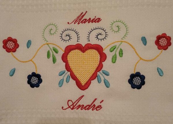 Margarida Broderie - Motifs machines à broder, broderie, FSL, ITH, Appliqués, Redwork, Motifs gratuits - Arabesque Coeur fleuri