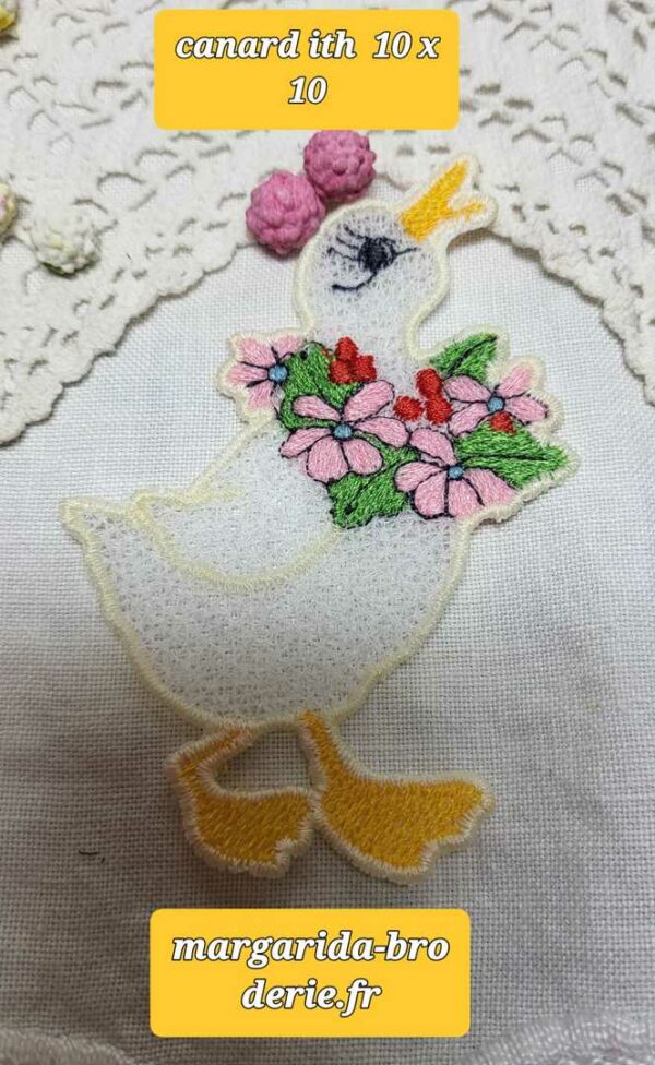 Margarida Broderie - Motifs machines à broder, broderie, FSL, ITH, Appliqués, Redwork, Motifs gratuits - Canard (FSL)