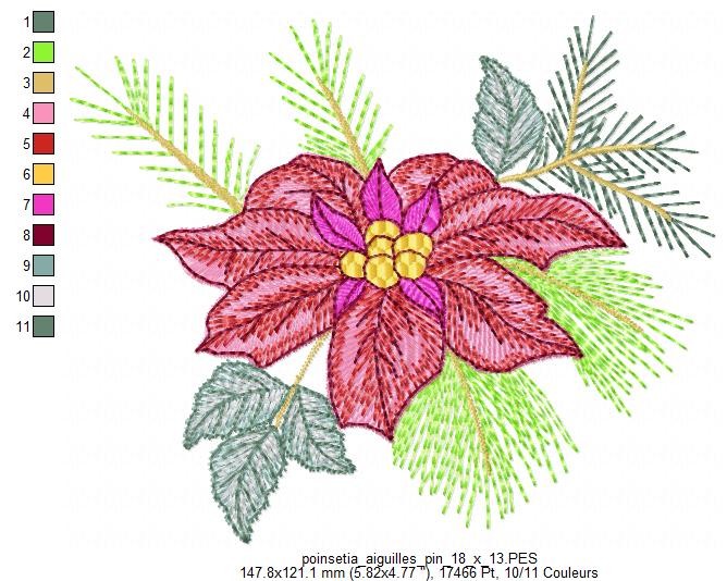 Margarida Broderie - Motifs machines à broder, broderie, FSL, ITH, Appliqués, Redwork, Motifs gratuits - Nuage de neige