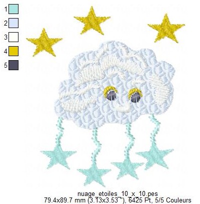 Margarida Broderie - Motifs machines à broder, broderie, FSL, ITH, Appliqués, Redwork, Motifs gratuits - Nuage Coeurs
