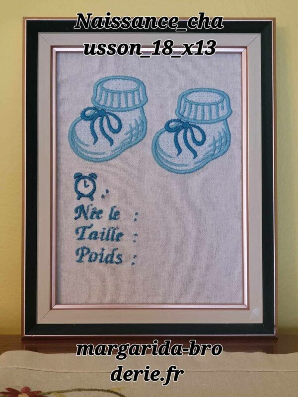 Margarida Broderie - Motifs machines à broder, broderie, FSL, ITH, Appliqués, Redwork, Motifs gratuits - Naissance Chaussons fille (avec Vidéo)