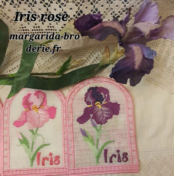Margarida Broderie - Motifs machines à broder, broderie, FSL, ITH, Appliqués, Redwork, Motifs gratuits - Iris
