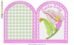 Margarida Broderie - Motifs machines à broder, broderie, FSL, ITH, Appliqués, Redwork, Motifs gratuits - Menu Calla Lily 26 x 16 (FSL) (avec vidéo)