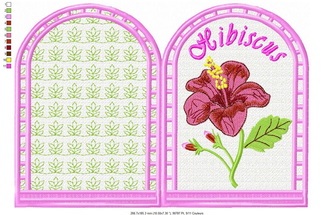 Margarida Broderie - Motifs machines à broder, broderie, FSL, ITH, Appliqués, Redwork, Motifs gratuits - Menu Houx 26 x 16 (FSL) (avec vidéo)