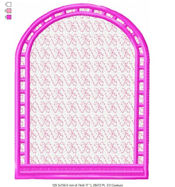 Margarida Broderie - Motifs machines à broder, broderie, FSL, ITH, Appliqués, Redwork, Motifs gratuits - Menu Iris rose 18 x 13 (FSL) (avec tuto et vidéo)