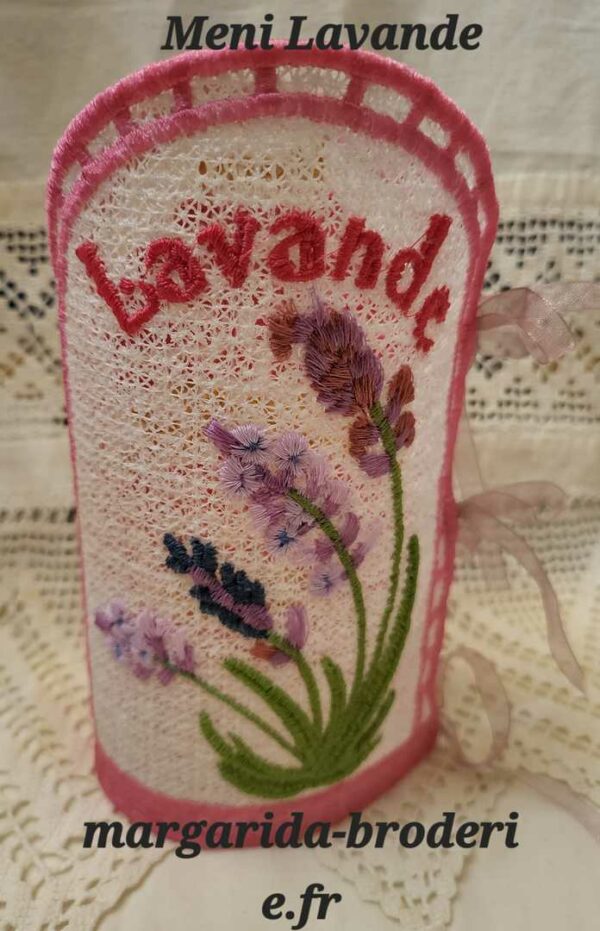 Margarida Broderie - Motifs machines à broder, broderie, FSL, ITH, Appliqués, Redwork, Motifs gratuits - Menu Lavande 26 x 16 (FSL) (avec vidéo)
