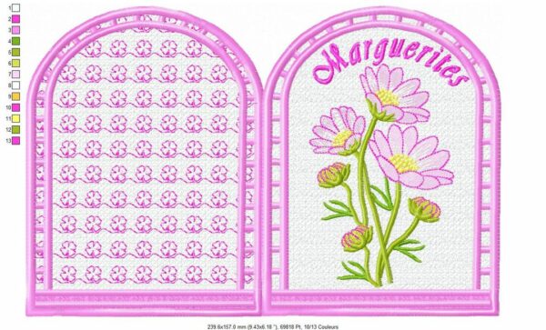 Margarida Broderie - Motifs machines à broder, broderie, FSL, ITH, Appliqués, Redwork, Motifs gratuits - 14 Menus 26 x 16 (FSL) (avec vidéo)