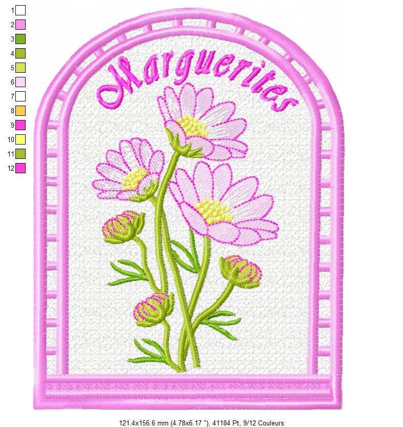 Margarida Broderie - Motifs machines à broder, broderie, FSL, ITH, Appliqués, Redwork, Motifs gratuits - Menu Lavande 18 x 13 (FSL) (avec tuto et vidéo)
