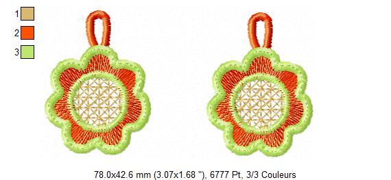 Margarida Broderie - Motifs machines à broder, broderie, FSL, ITH, Appliqués, Redwork, Motifs gratuits - Bracelet (FSL)