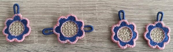 Margarida Broderie - Motifs machines à broder, broderie, FSL, ITH, Appliqués, Redwork, Motifs gratuits - Boucles d’oreilles (FSL)