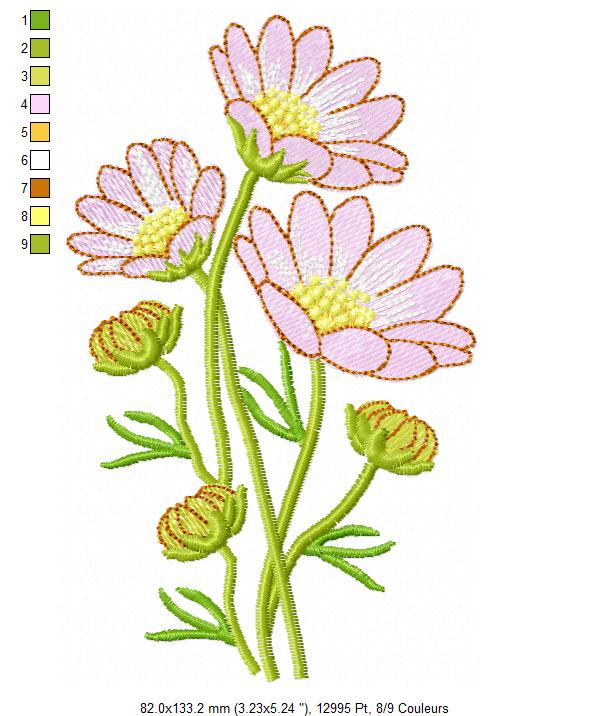 Margarida Broderie - Motifs machines à broder, broderie, FSL, ITH, Appliqués, Redwork, Motifs gratuits - Calla