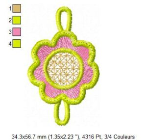 Margarida Broderie - Motifs machines à broder, broderie, FSL, ITH, Appliqués, Redwork, Motifs gratuits - Bracelet (FSL)