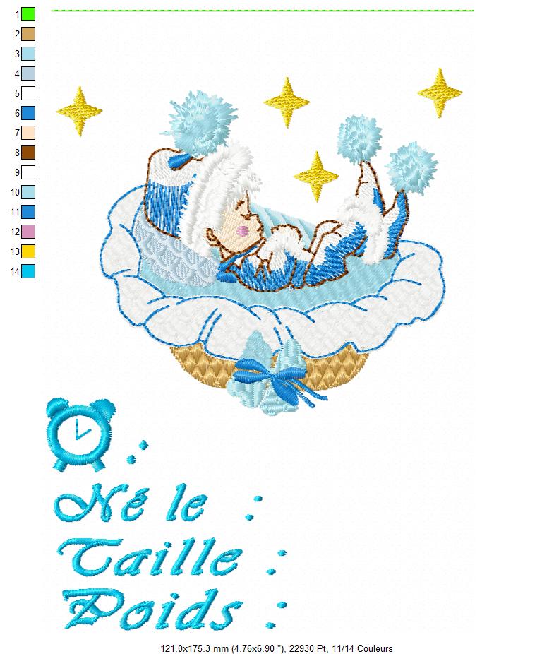 Margarida Broderie - Motifs machines à broder, broderie, FSL, ITH, Appliqués, Redwork, Motifs gratuits - Naissance éléphanteau fille