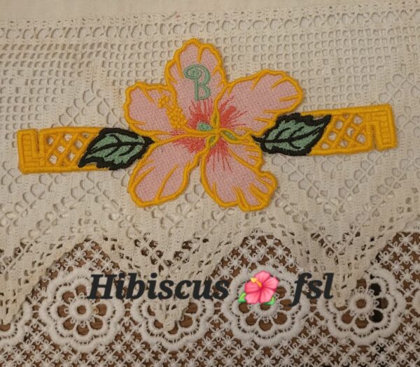 Margarida Broderie - Motifs machines à broder, broderie, FSL, ITH, Appliqués, Redwork, Motifs gratuits - Hibiscus (FSL)