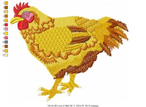 Margarida Broderie - Motifs machines à broder, broderie, FSL, ITH, Appliqués, Redwork, Motifs gratuits - Poule