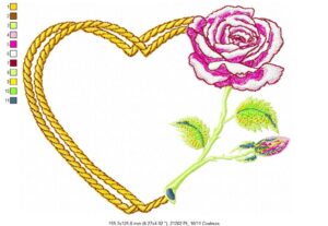Margarida Broderie - Motifs machines à broder, broderie, FSL, ITH, Appliqués, Redwork, Motifs gratuits - Coeur marose