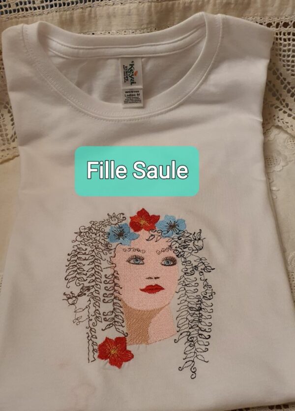 Margarida Broderie - Motifs machines à broder, broderie, FSL, ITH, Appliqués, Redwork, Motifs gratuits - Fille Saule